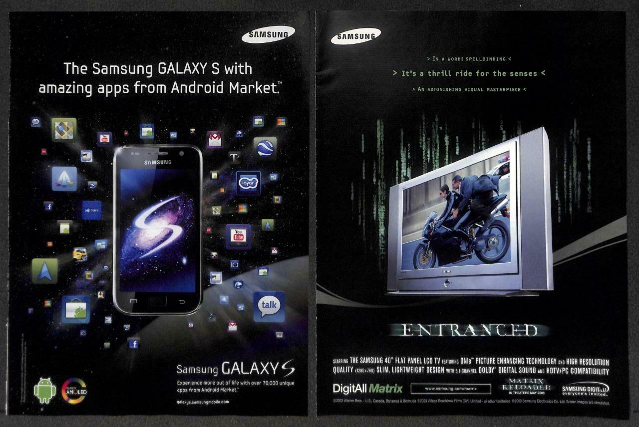 Vintage Samsung Phone TV Tablet Magazine Advertisement Print Ad x 7 (P892)