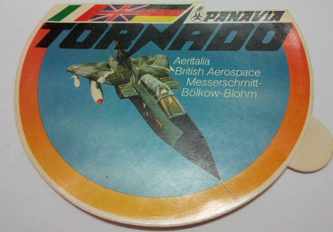Vintage 80’s Sticker PANAVIA TORNADO Airlines Fighter Jet F/S (A767)