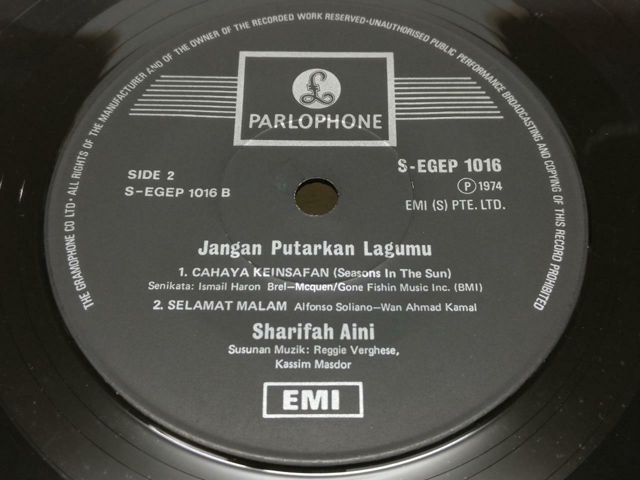 Malay Sharifah Aini Sing Terry Jacks Seasons In The Sun 1974 EMI 7" EP (EP332)