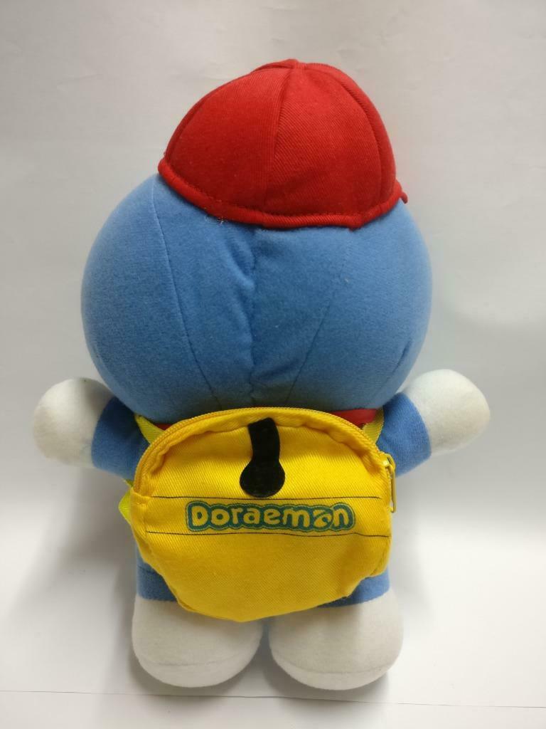 Doraemon With Backpack Red Hat Cap 9" Plush Soft Toy F/S (PTY009)