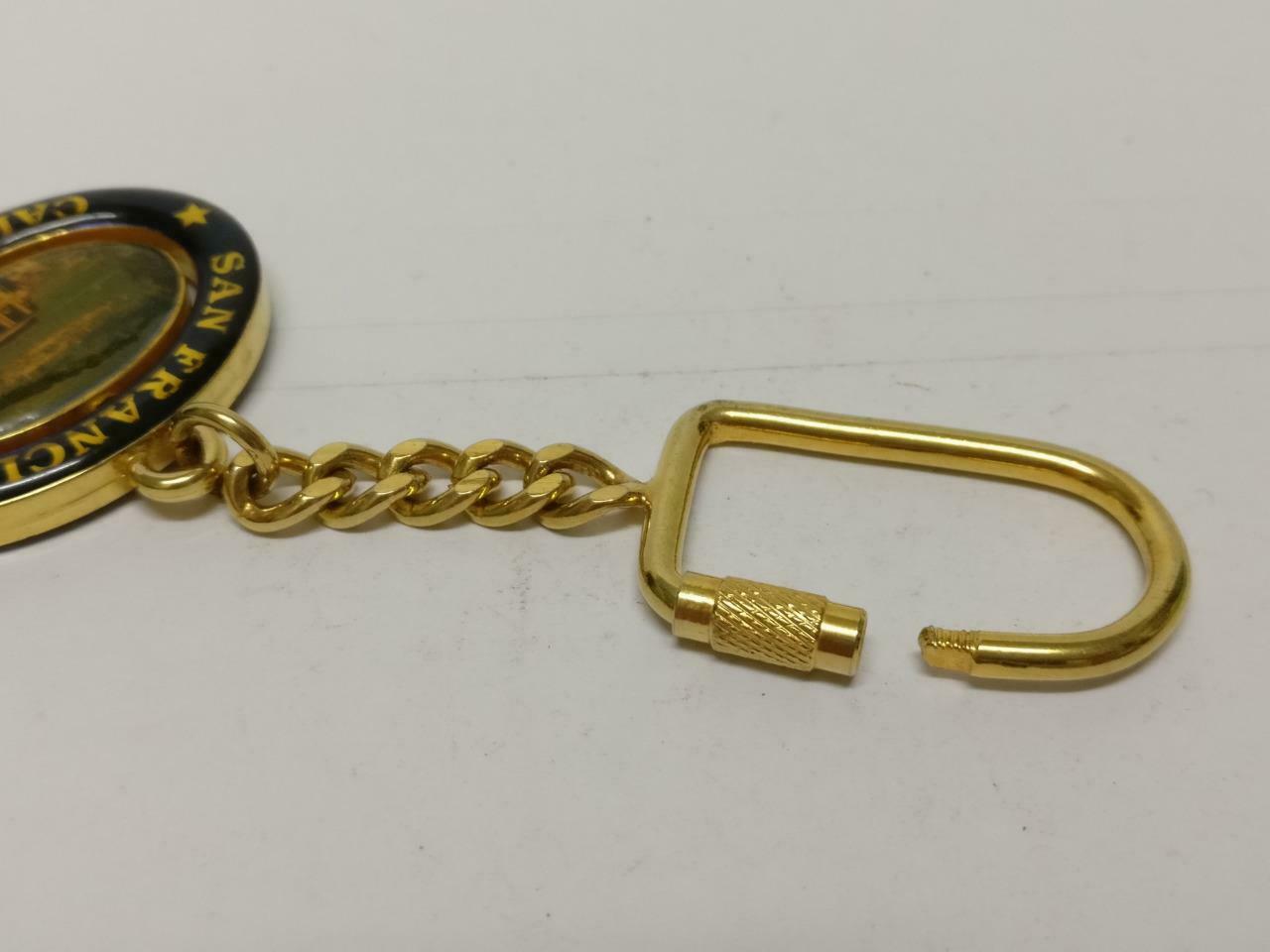 LP888 San Francisco California Bridge Tram Gold Tone Metal Keychain Keyring F/S (B670)