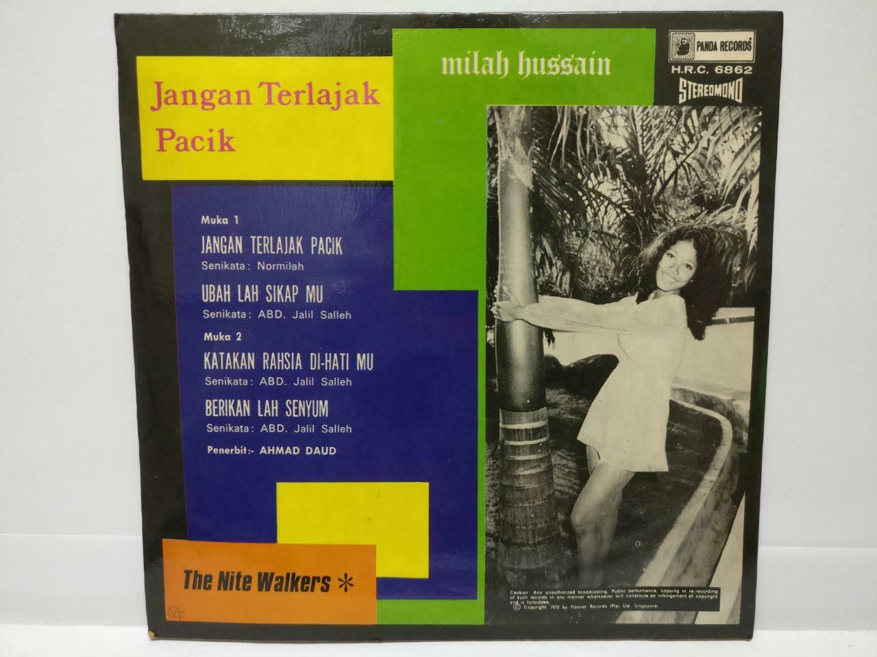 Rare Malaysia Teen Girl Milah Hussain & The Nite Walkers Band Malay EP 7" EP380