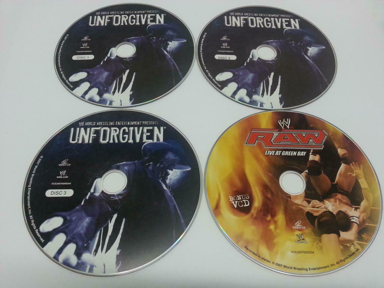 WWE WWF Wrestling Unforgiven 2007 Singapore Only 4x VCD Video CD OOP (A838)