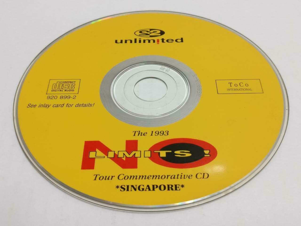 2 Unlimited No Limits Tour Commemorative 1993 Rare Mega Singapore CD (CDS285)