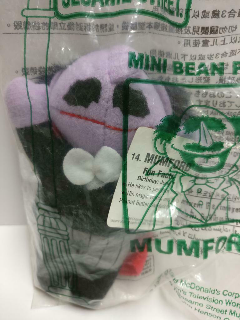 Sealed Sesame Street Mini Bean Pals Mumford 1999 Plush Soft Toy F/S (PTY169)