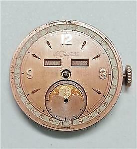 Vintage Jaeger LeCoultre Moonphase Watch Movement & Dial For Parts