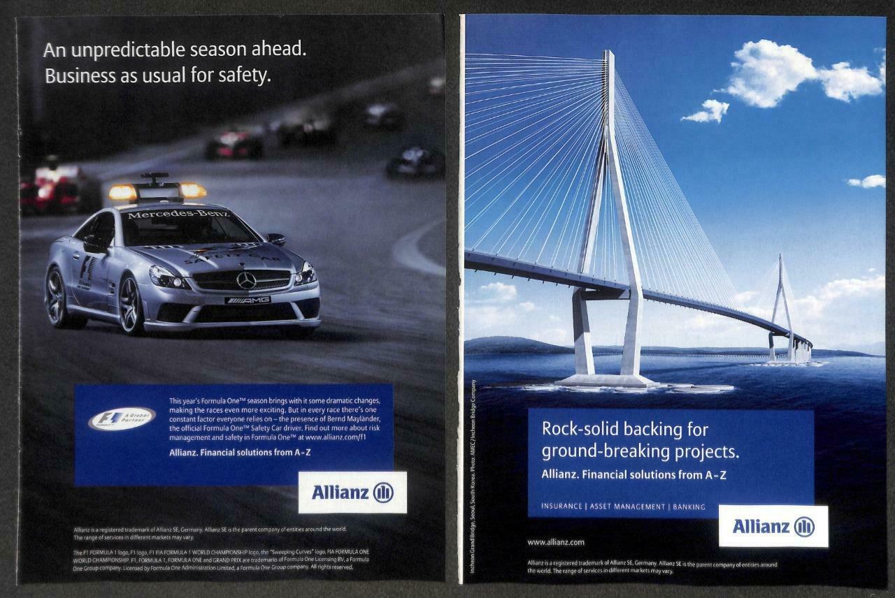 Vintage Allianz Sports Car Magazine Advertisement Print Ad x 8 (P889)