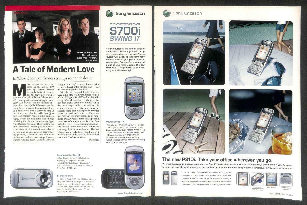 Vintage SONY Camera Sony Ericsson Magazine Advertisement Print Ad x 13 (P898)