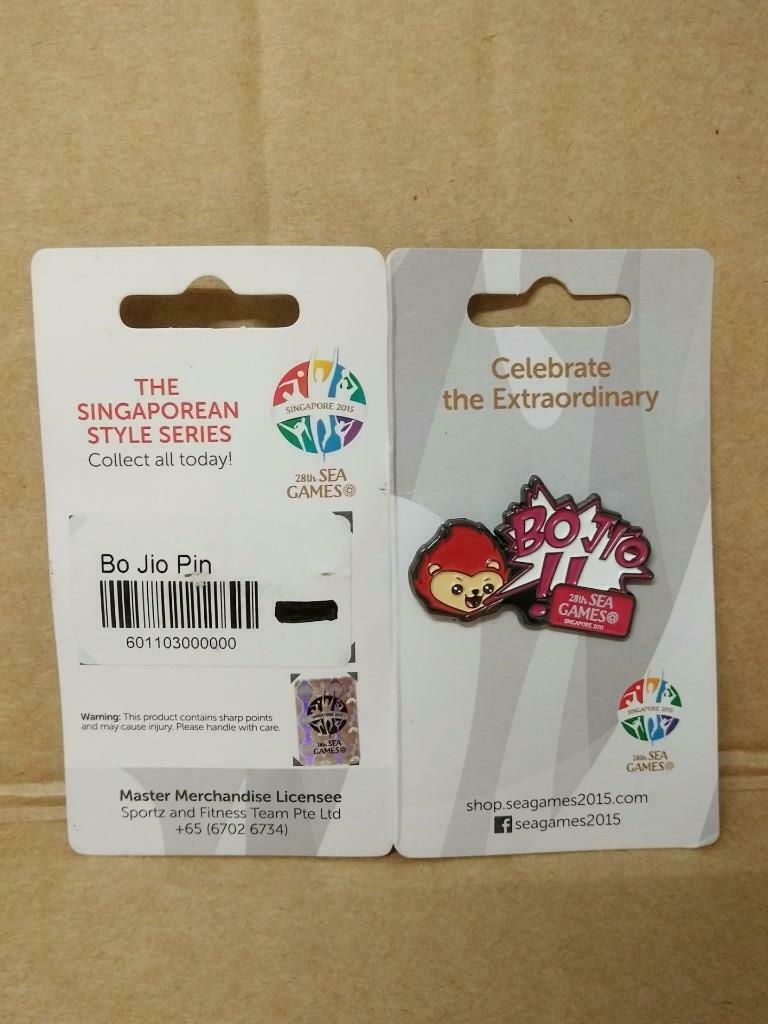 LP888 Singapore 28th Olympic Sea Games 2015 Pin Badge Button Souvenir Bo Jio!! (A1258)