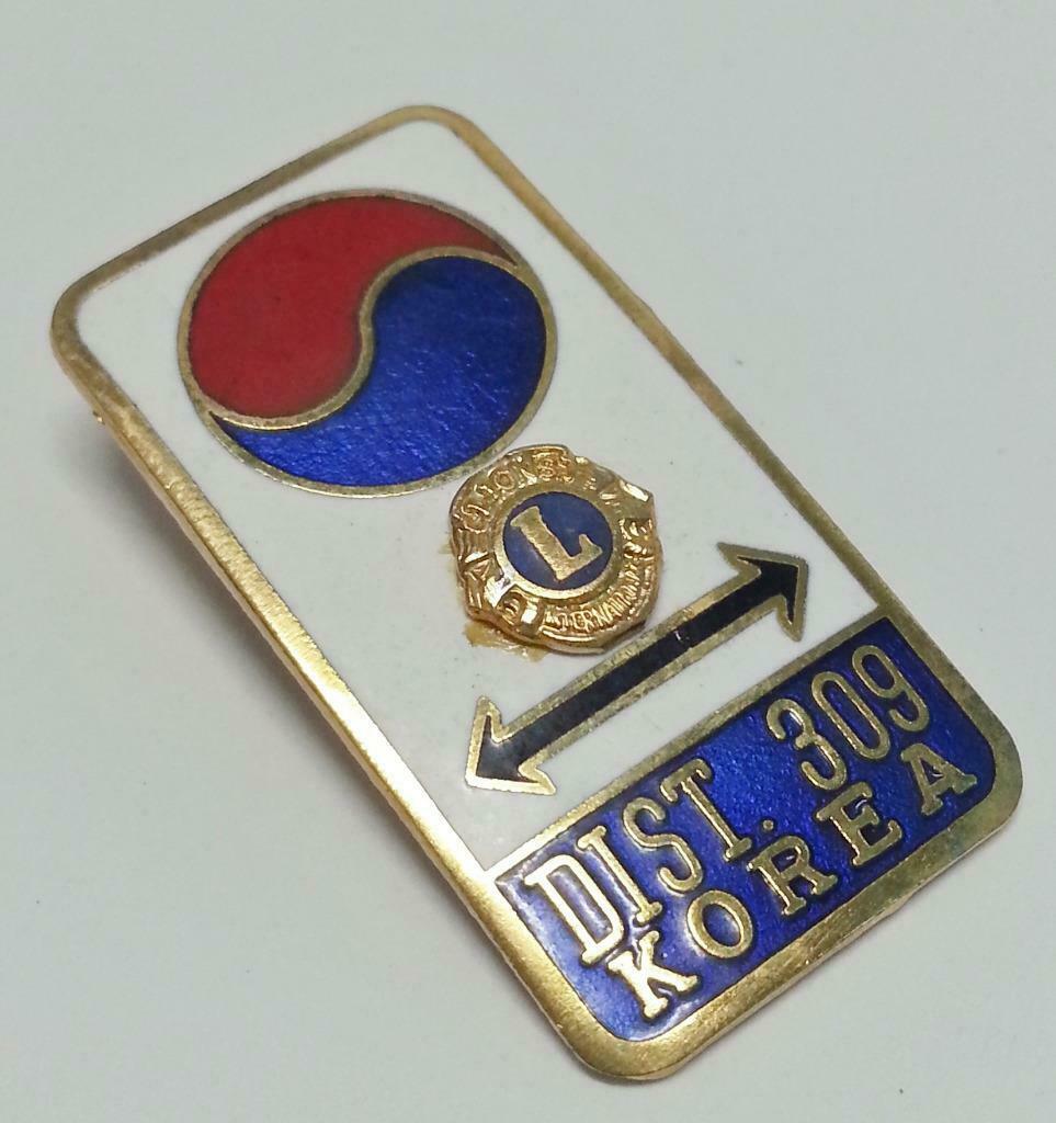 Rare Vintage Korea Lions Club International Pin Badge F/S (B098)