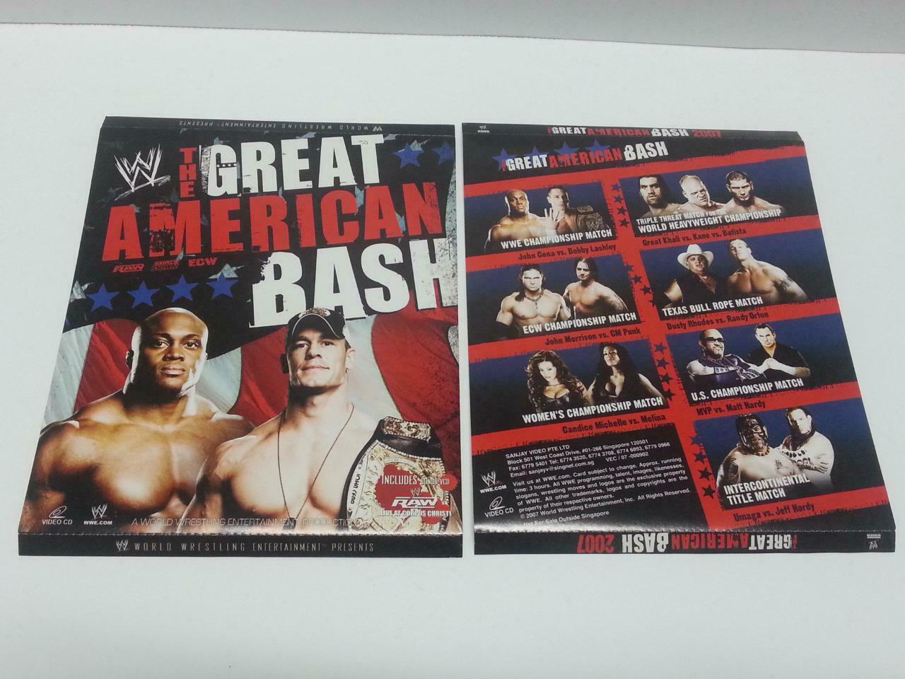 WWE WWF Wrestling The Great American Bash 2007 Singapore Only 4x VCD OOP (A833)