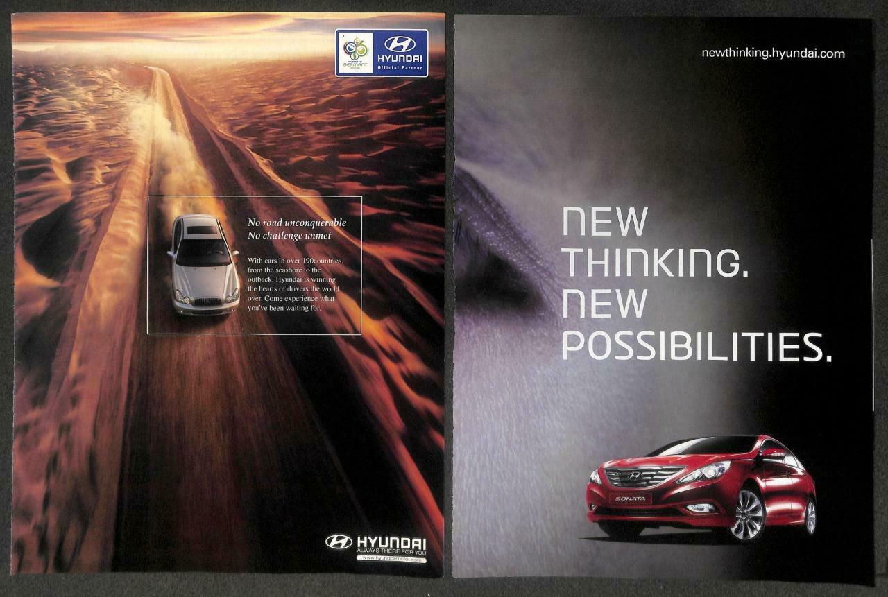 Vintage Hyundai Tucson SantaFe Car Magazine Advertisement Print Ad x 8 (P886)