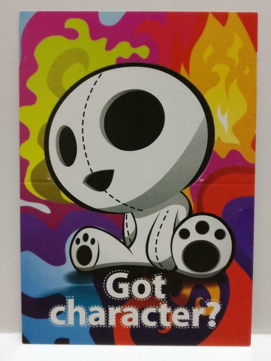 LUCKYPIGEON888 Cute White Plush Toy Cartoon 2006 Singapore Ad Postcard (E0183)