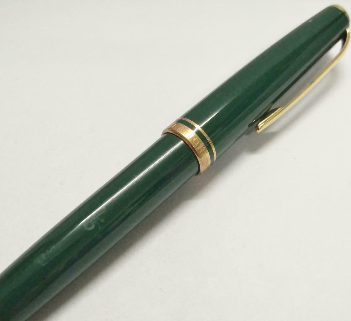 Vintage Preowned Green Montblanc Mont Blanc Gold Tone Fountain Pen (A1591)