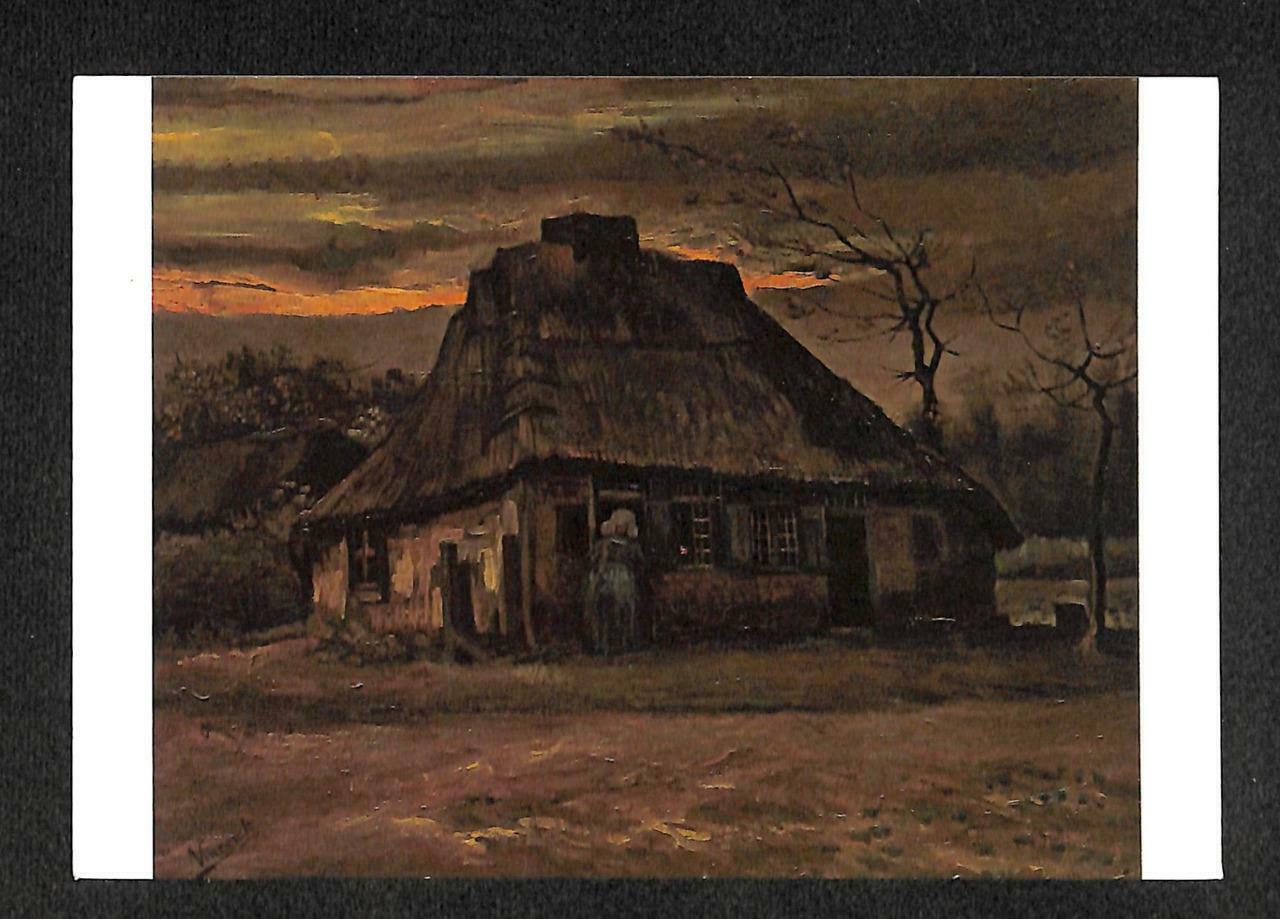 LUCKYPIGEON Vincent Van Gogh Cottage at Twilight Netherlands Postcard (C1795)