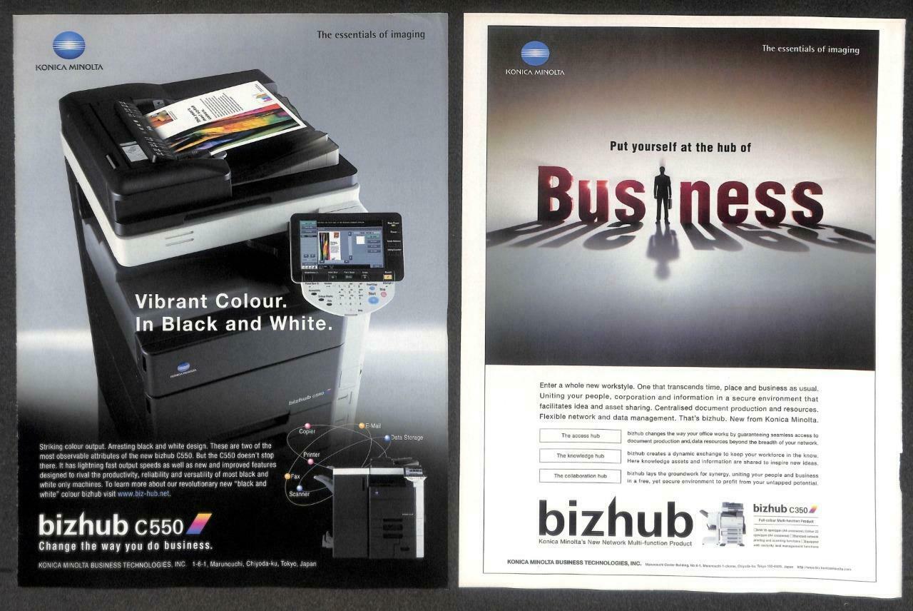 Vintage Konica Minolta Kyocera Magazine Advertisement Print Ad x 6 (P897)