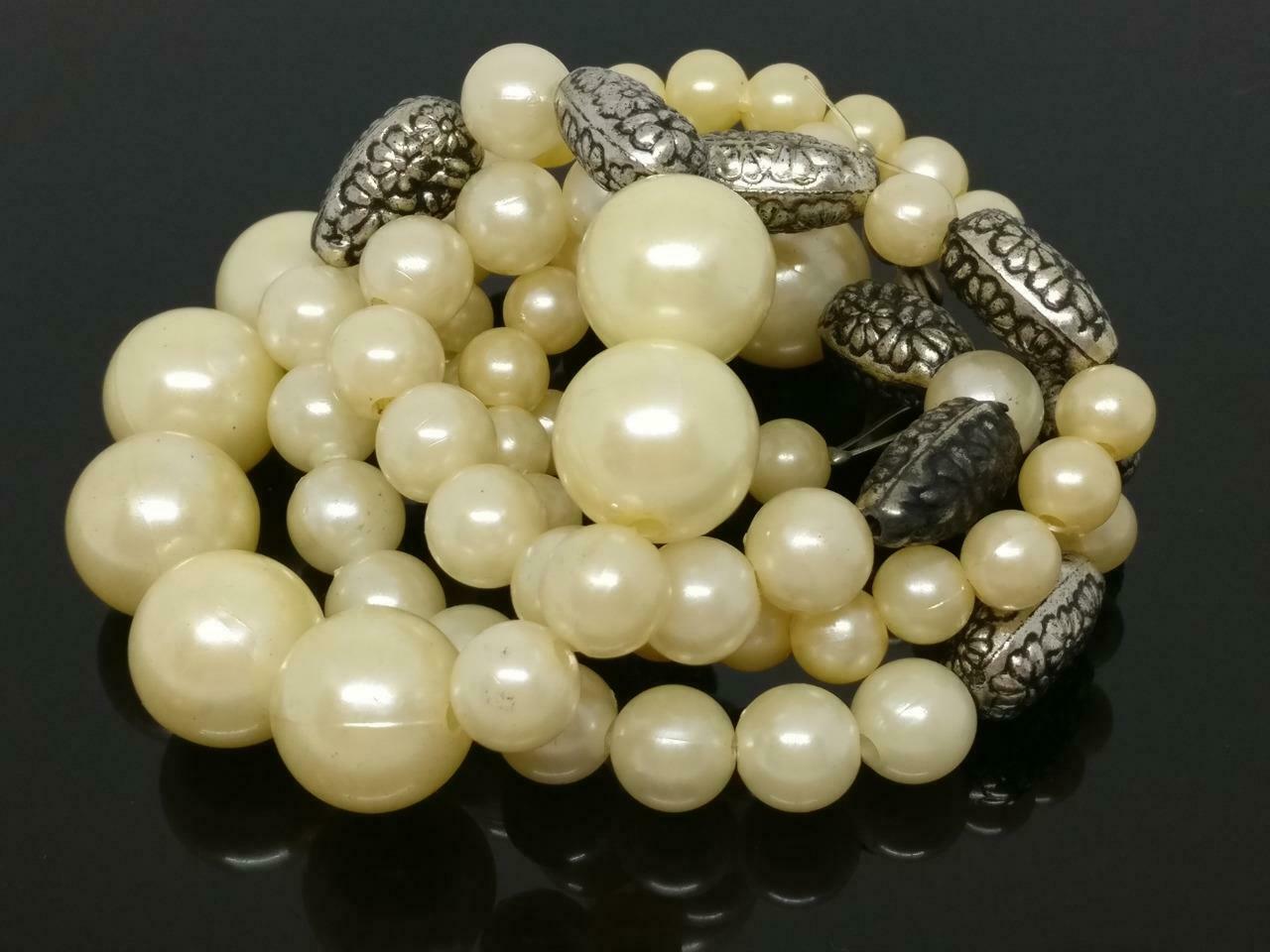 CJ888 Elegant Faux Pearls Beads Art Craft Decor Women Necklace F/S (J595)