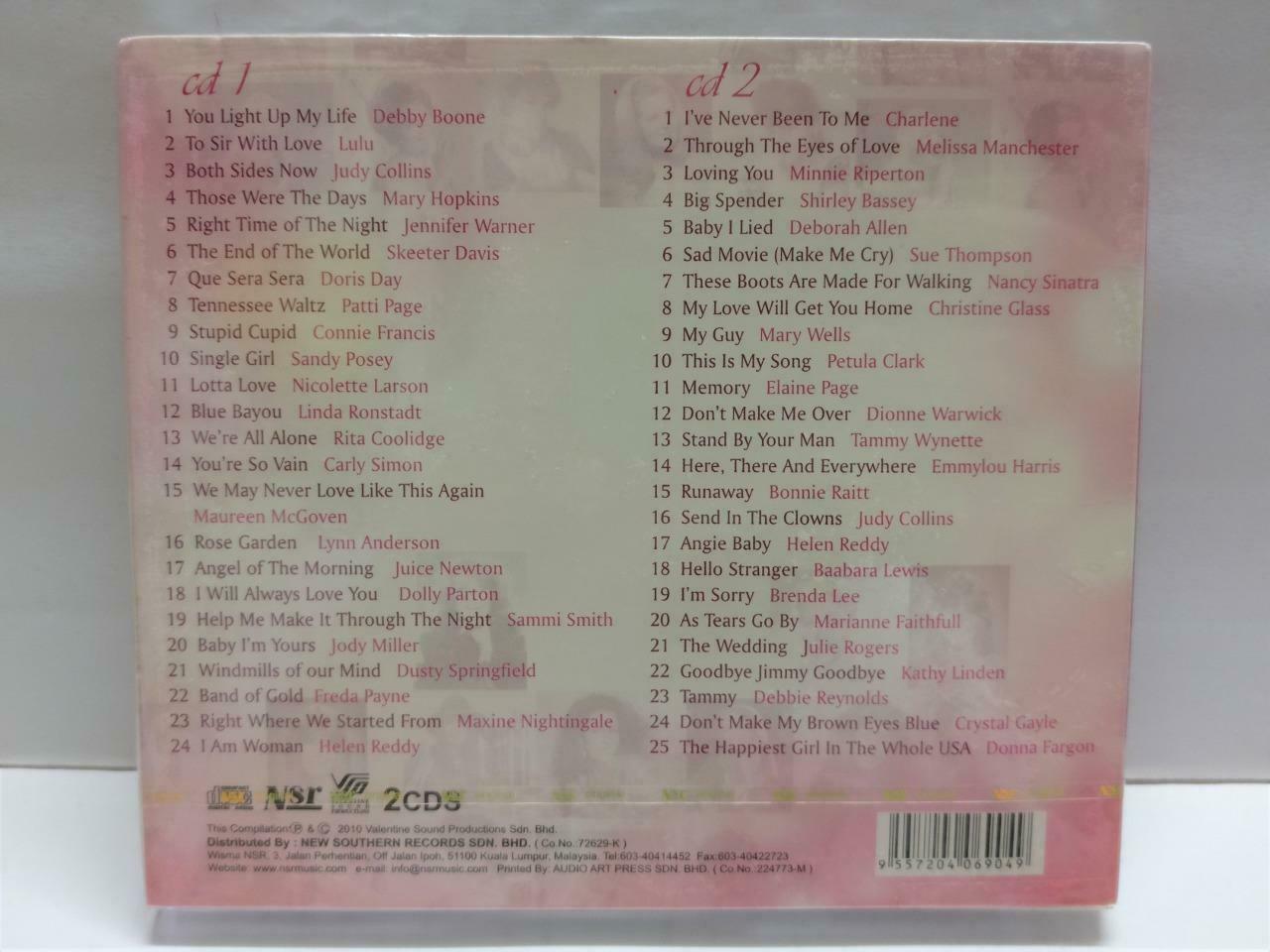 Sealed Various Artists Patti Page Connie Francis Lulu 2010 Malaysia 2x CD CD897