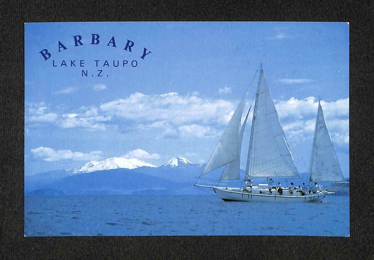 LUCKYPIGEON Barbary Lake Taupo Yacht New Zealand Postcard (C1533)