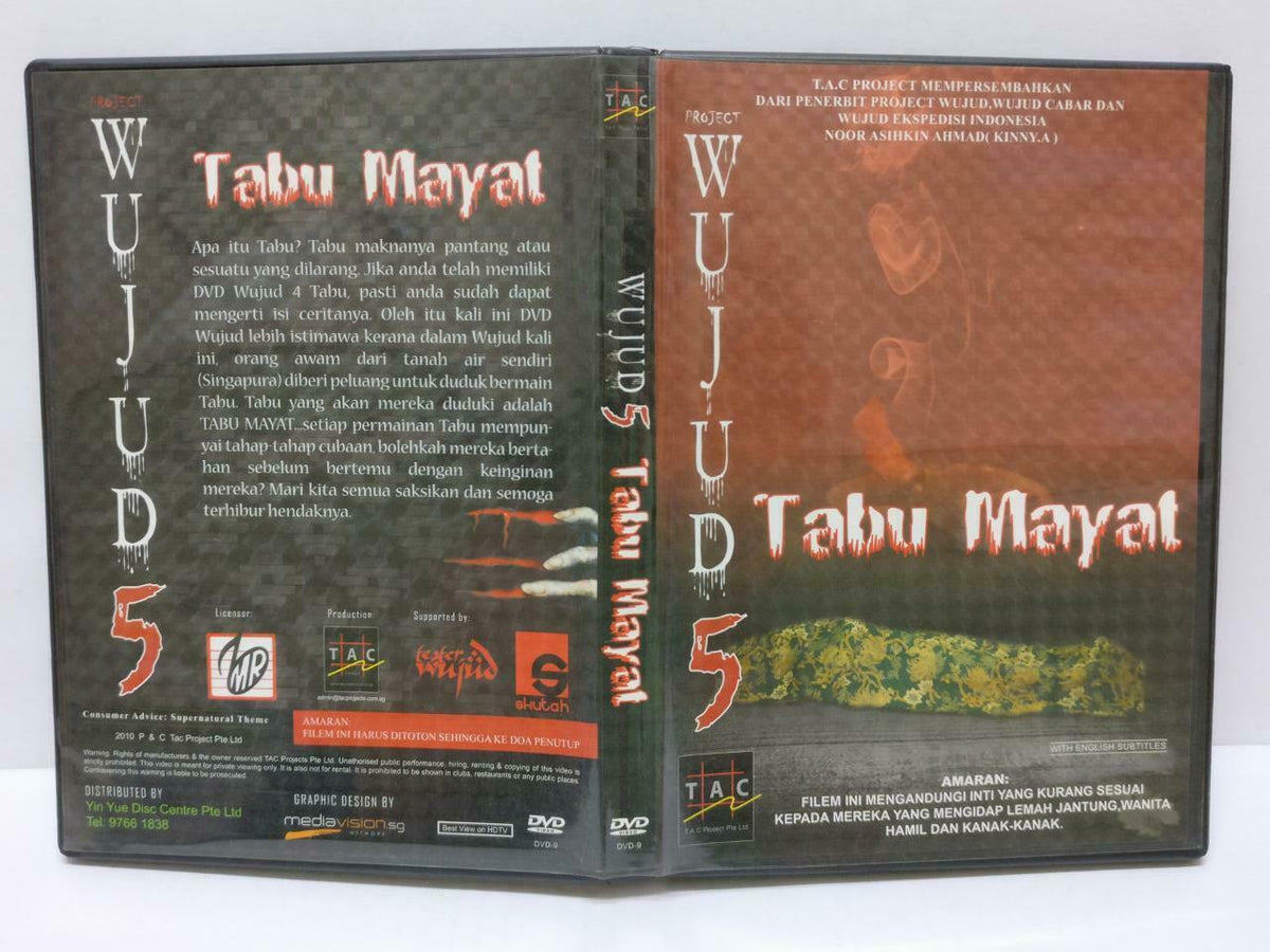 Malay Horror Movie Supernatural Theme Wujud 5 Tabu Mayat DVD Eng Sub R0 DVD83