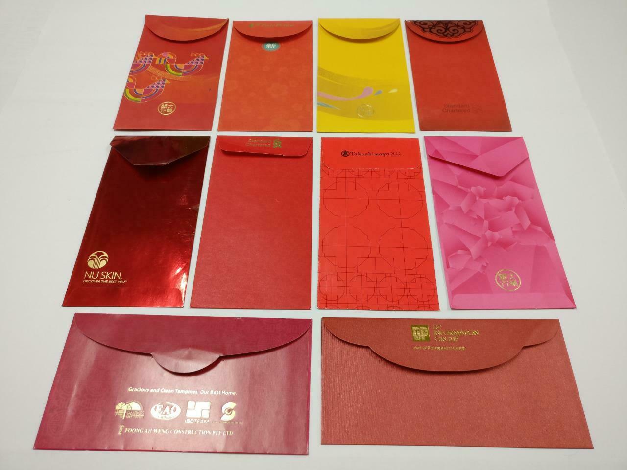 10 pcs Chinese New Year Red Packet Pocket Envelope Good Luck Panda (C2170)