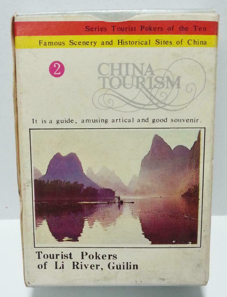 Rare Vintage Unsealed China Tourism Li River Guilin Playing Cards Souvenir A1092