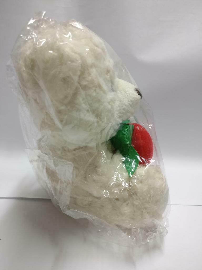 Valentine White Teddy Bear Love Heart Stuffed Animal 7" Plush Toy F/S (PTY025)