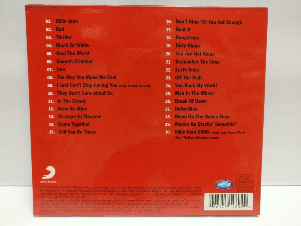 New Unsealed Cool Michael Jackson MJ King Of Pop Sony 2009 MP3 India CD CD952