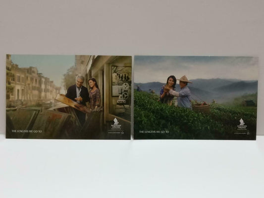 LUCKYPIGEON888 Singapore Airlines SIA Tea Farm Art Postcard Set Of 2 (E0451)