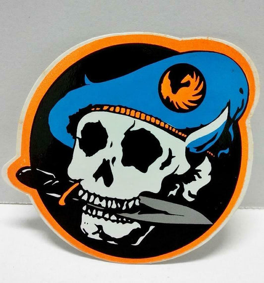 Vintage 80’s Sticker Neon Skull Sticker F/S (A799)