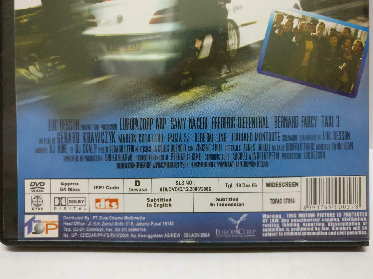 Taxi 3 Frederic Diefenthal Movie Rare 2006 Indonesia DVD Eng Sub (DVD067)