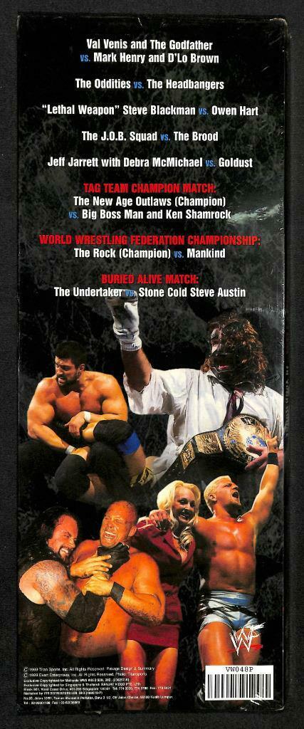 WWE WWF Wrestling Rock Bottom 1999 Rare Malaysia 3x VCD Video CD OOP (A1425)