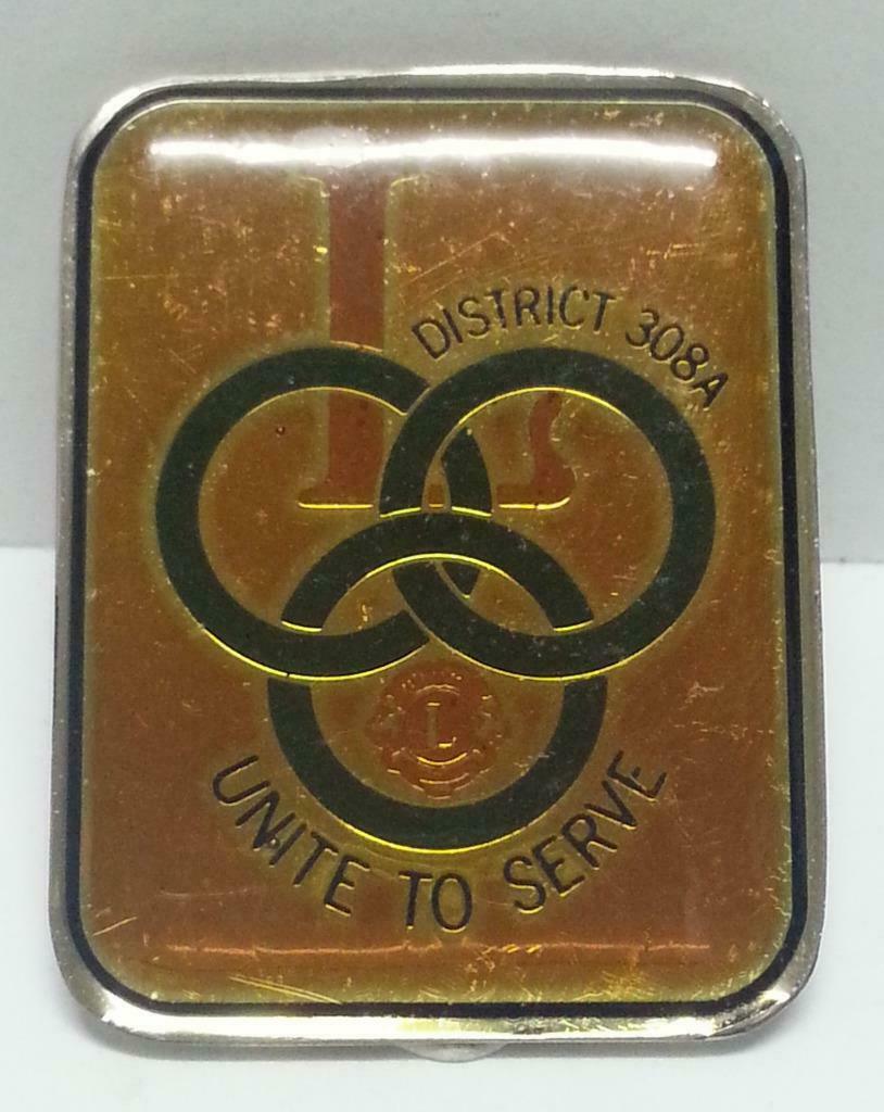 Rare Vintage Singapore Lions International Unite To Serve Pin Badge F/S (B101)