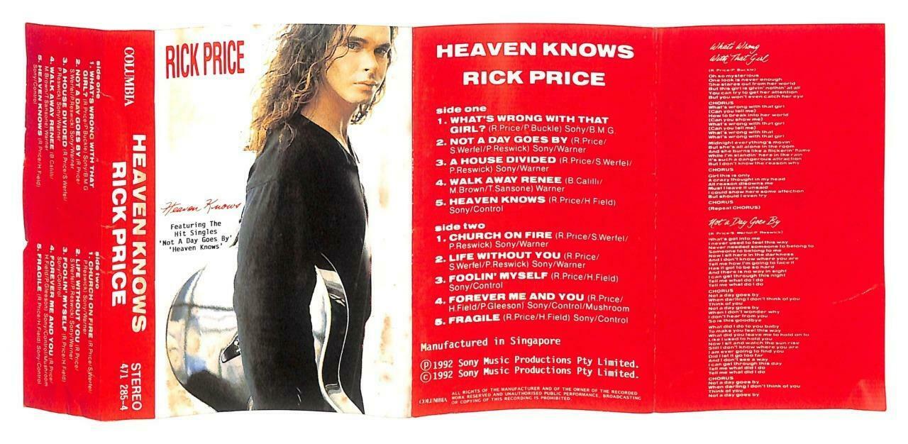 Rare Rick Price Heaven Knows Not A Day Goes By Singapore English Cassette CT878