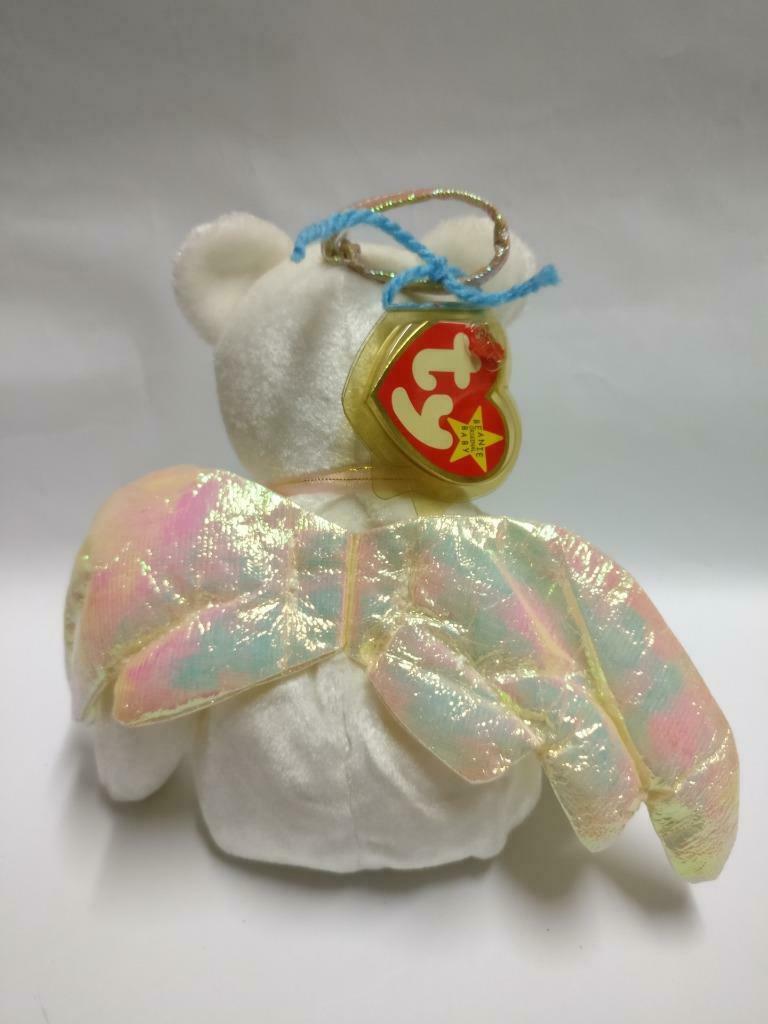 Vintage Ty Beanie Babies Halo White Angel Bear 1998 KR Plush Soft Toy (PTY114)