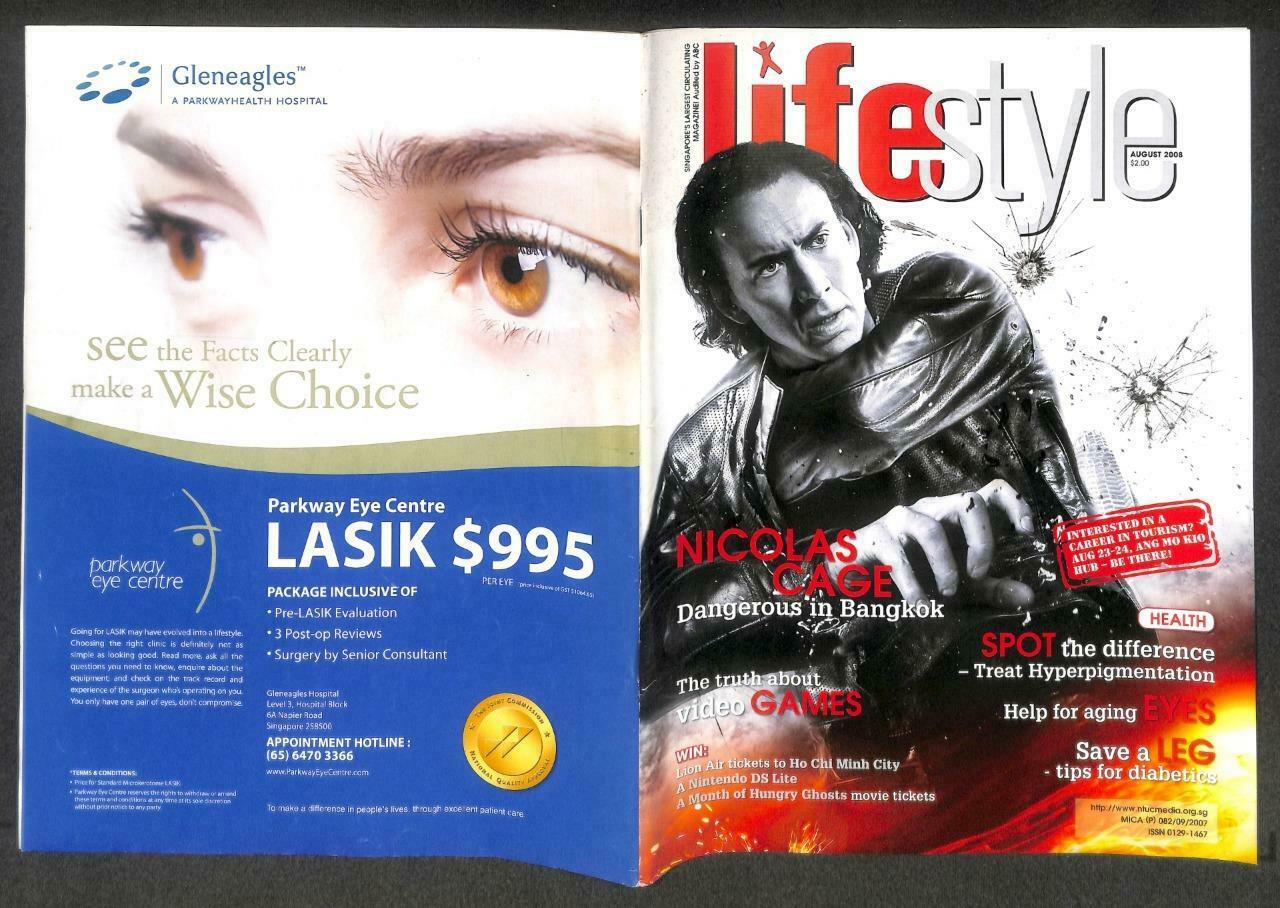Singapore Lifestyle Magazine 2008 Bangkok Dangerous Nicolas Cage F/S M118 E