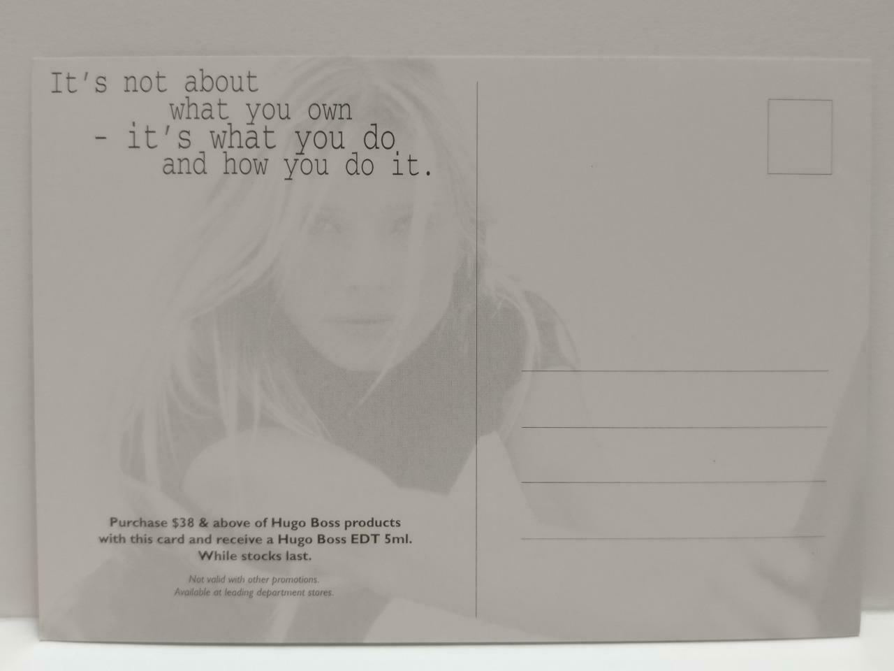 LUCKYPIGEON888 Hugo Boss Sexy Woman Perfume Parfum Singapore Ad Postcard (E0240)