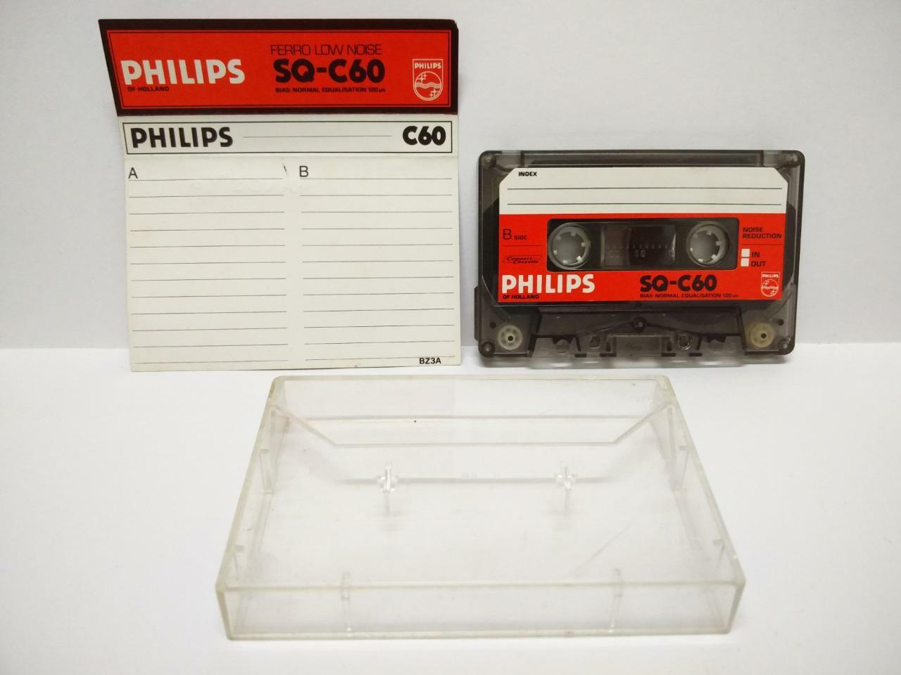 Used  Blank Tapes Philips SQ-C60 Normal Bias Holland Cassette x 01 (CT013)