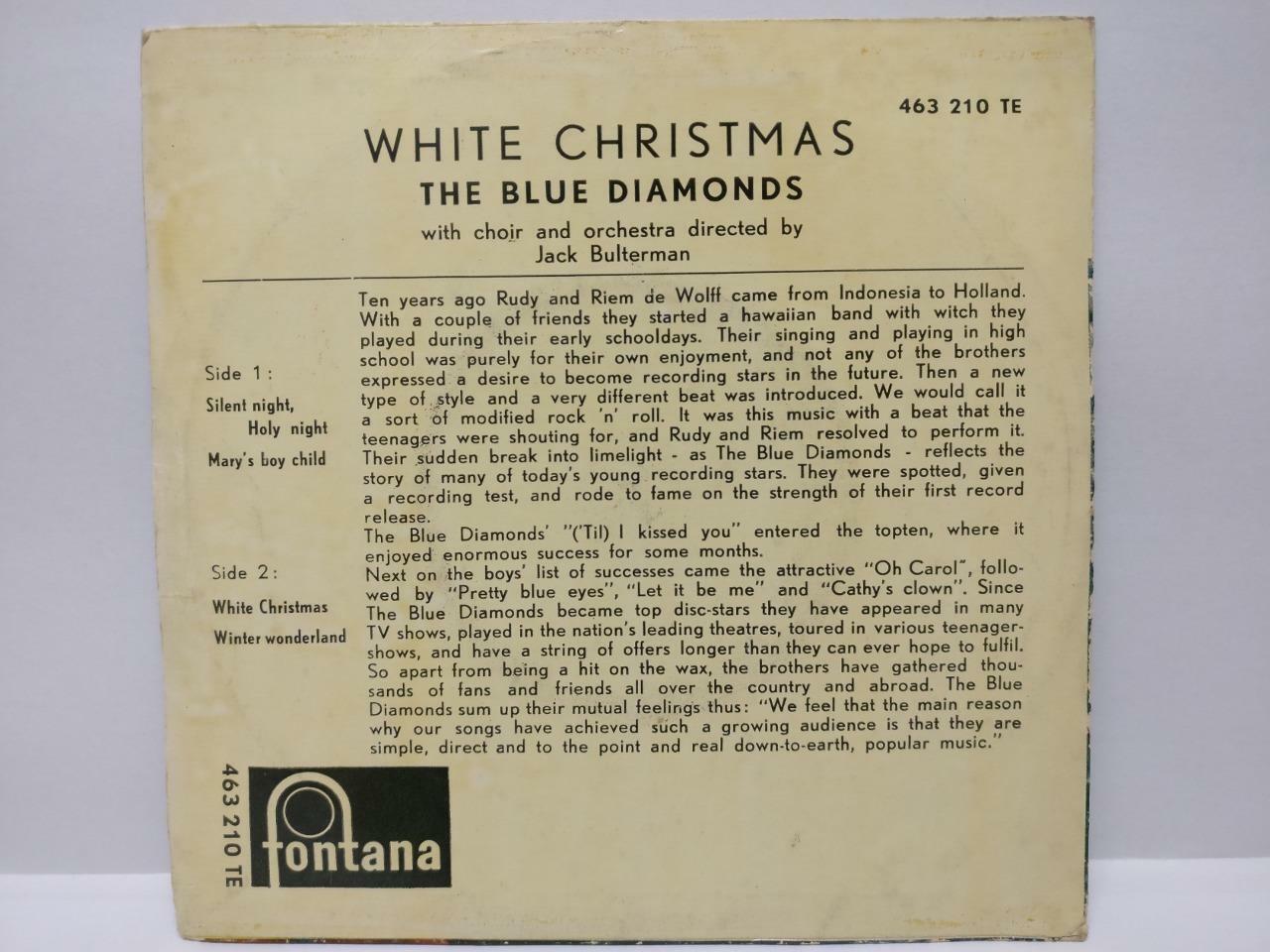 Rare Singapore Blue Diamonds Band White Christmas Holland English EP 7" EP148