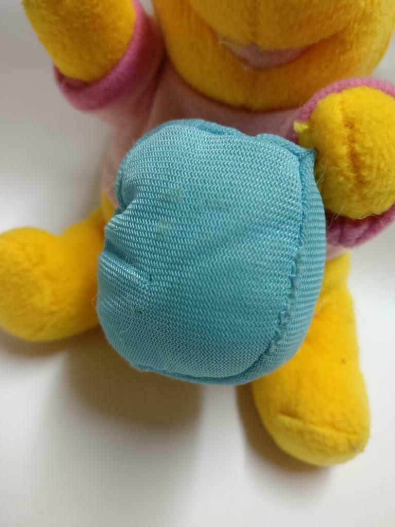 Disney Winnie The Pooh Baby With Blue Pillow 6" Plush Soft Toy F/S (PTY111)