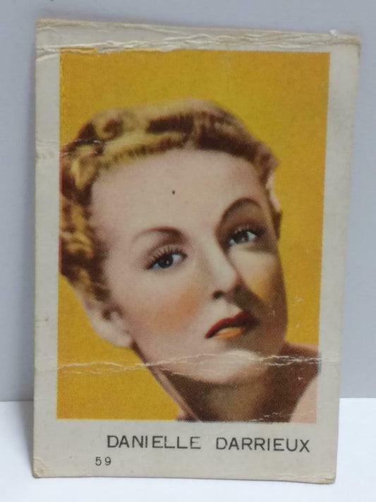 Vintage Actress Danielle Darrieux Colour Mini Photo Trading Card  F/S (A2365)