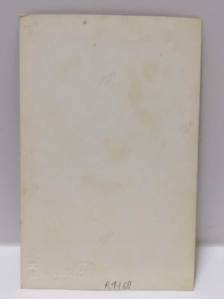 1960 Vintage Wedding Couple Bride & Groom Bouquet Studio Portrait B&W Photo P336