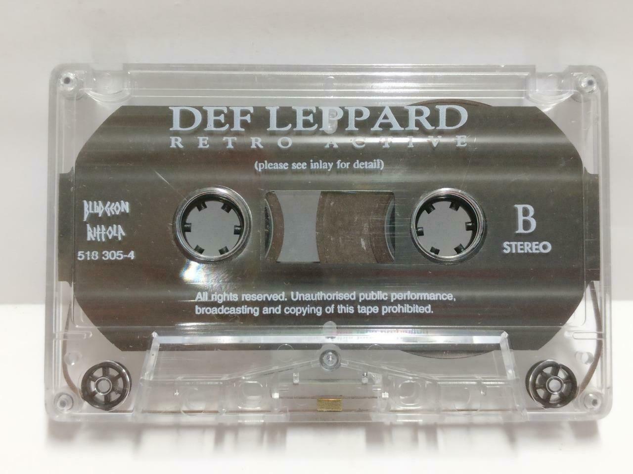 Def Leppard Retro Active 1993 Mega Rare Malaysia English Cassette CT542