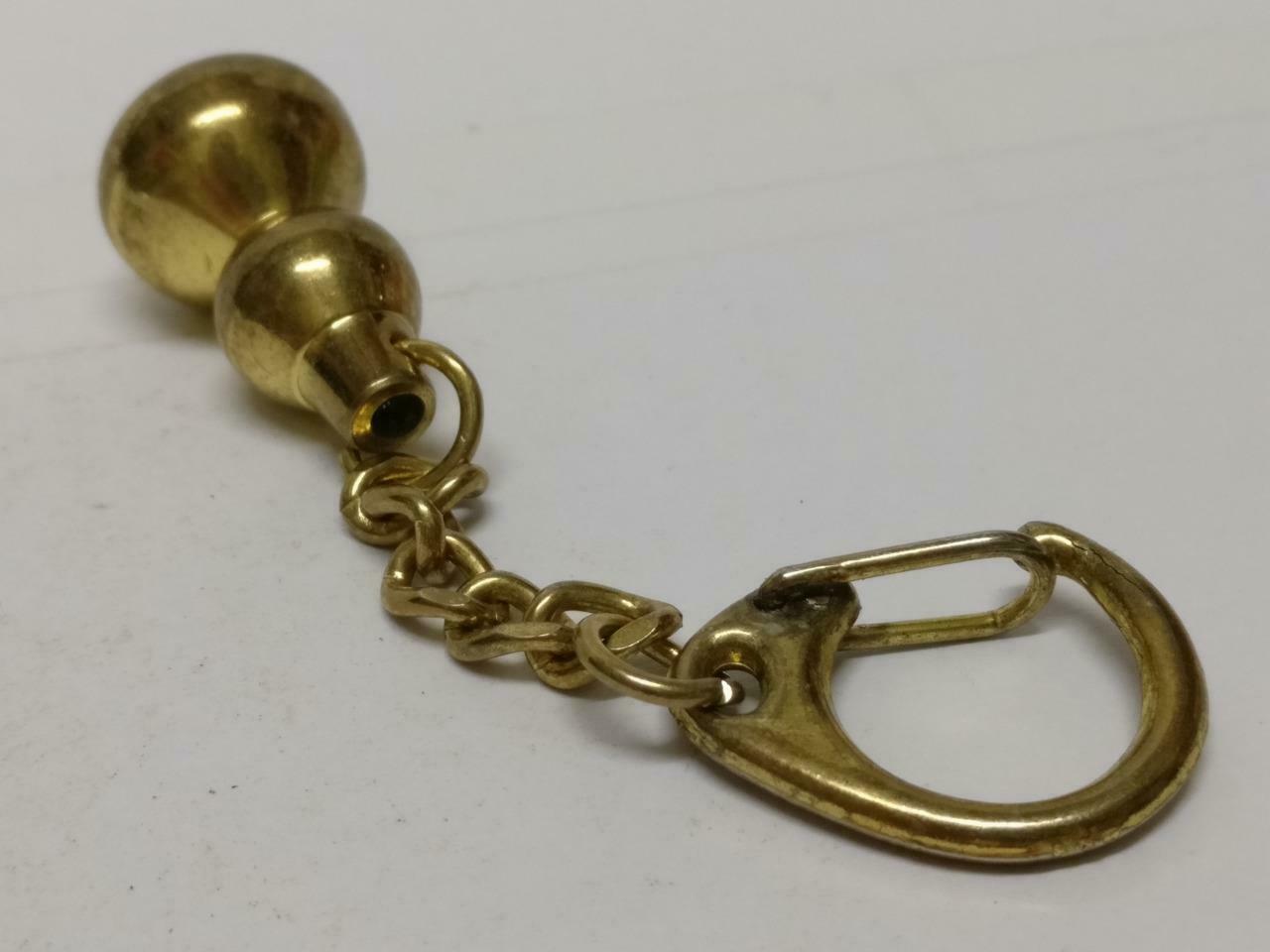 LP888 Vintage Chinese Fruit Shape Gourd 葫芦 Souvenir Metal Keychain Keyring F/S (B725)