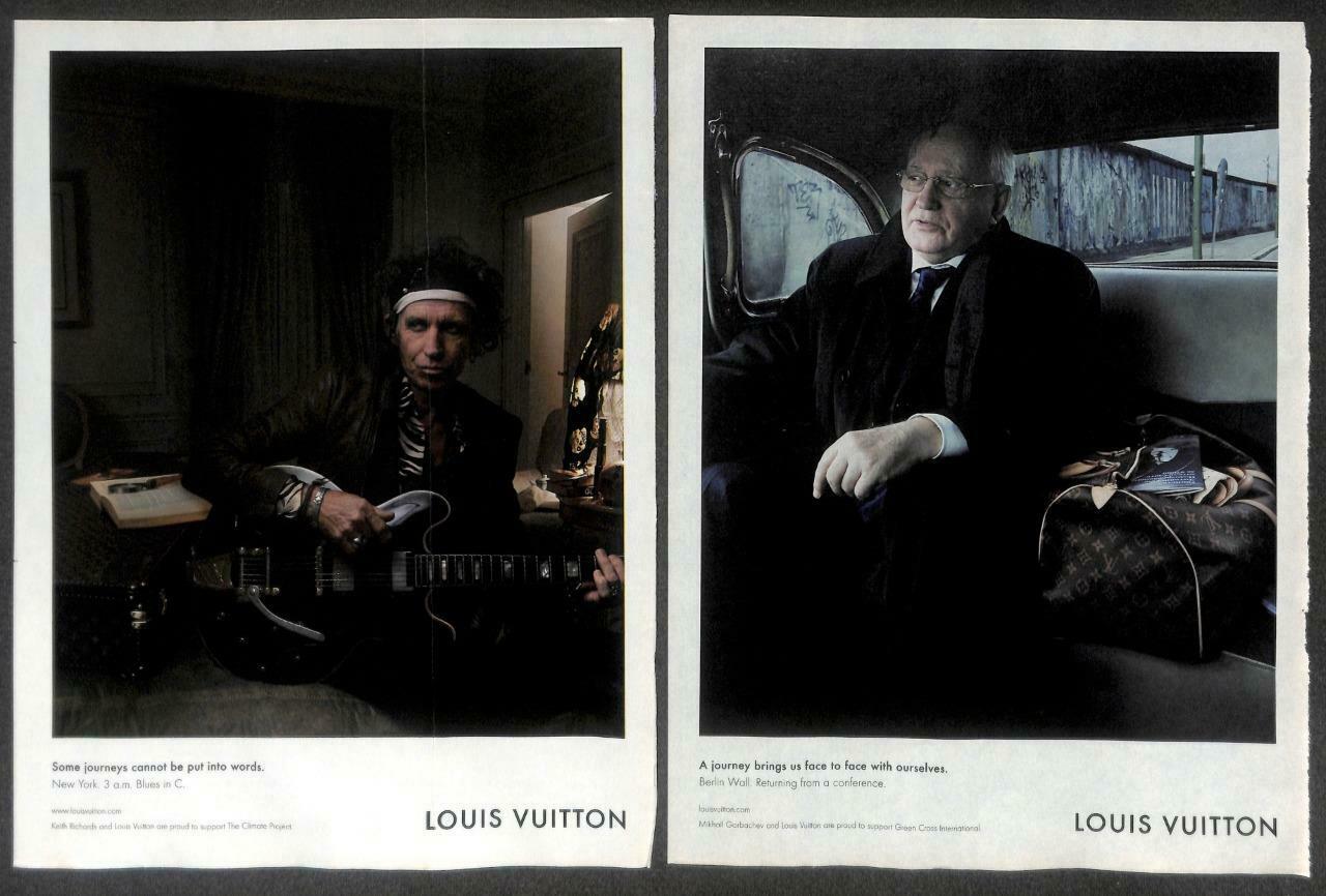 Vintage Louis Vuitton Watch Bags Magazine Sean Connery Print Ad x 8 (P917)