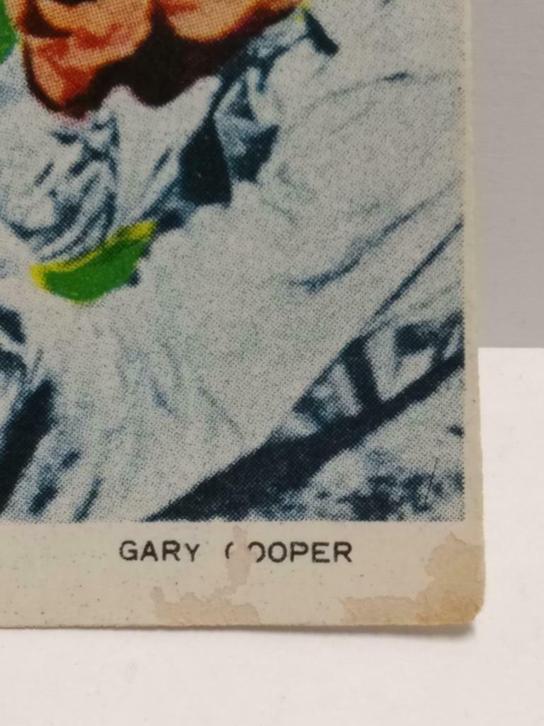 Vintage Actor Gary Cooper Colour Mini Photo Trading Card F/S (A2327)
