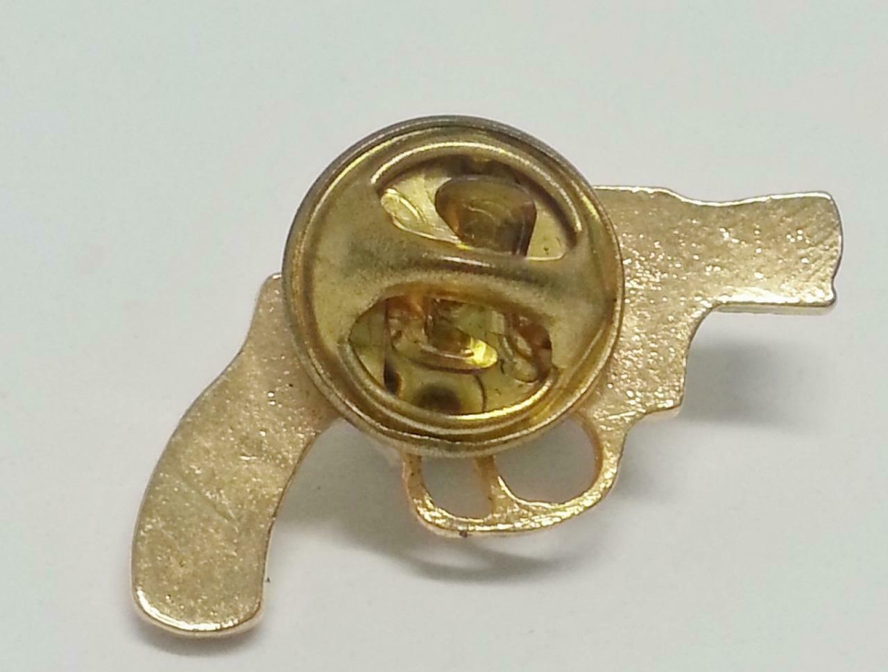 Rare Mini Gun Pistol Shaped Pin Badge F/S (B144)