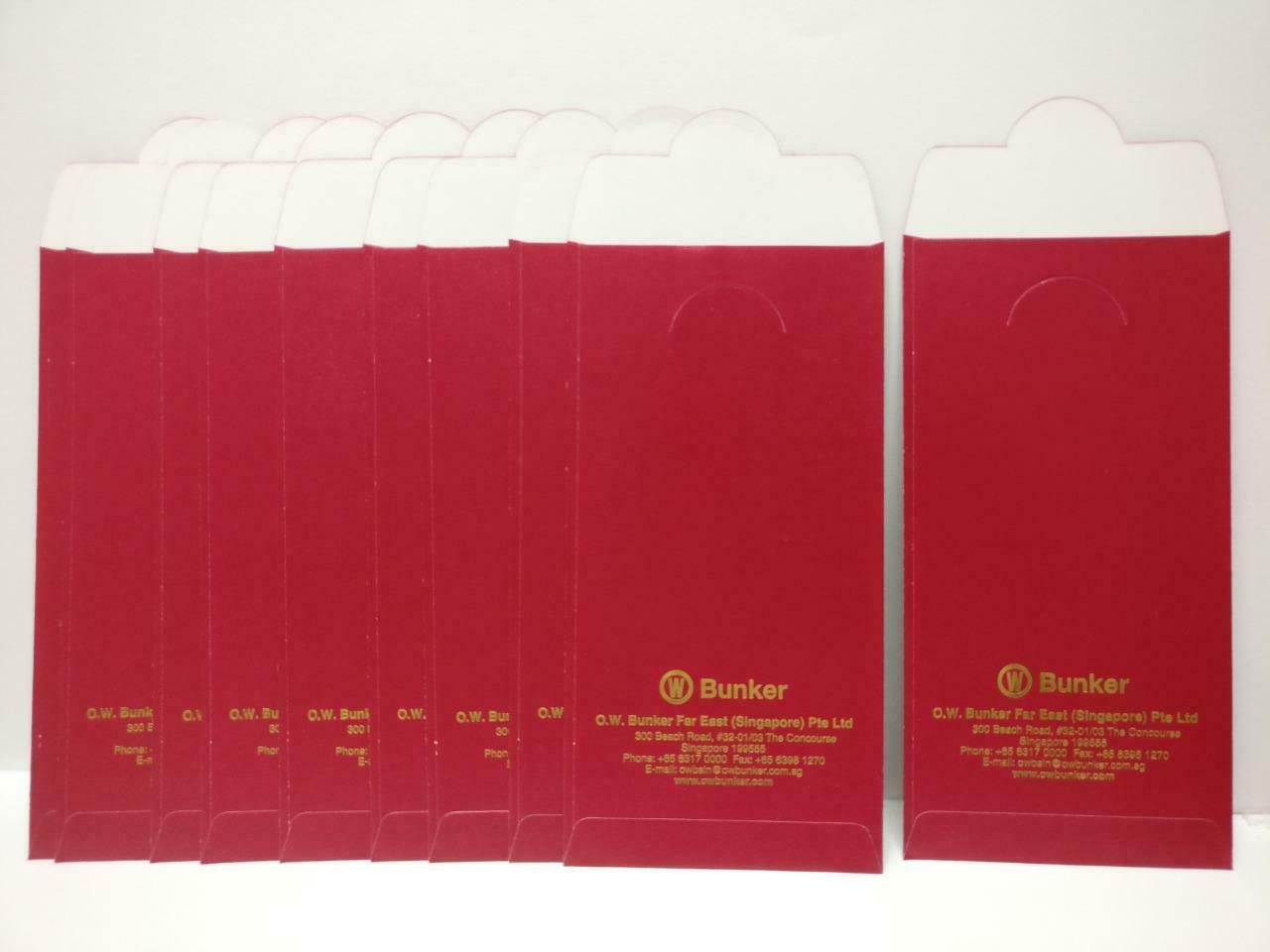 OW Bunker Chinese New Year Red Packet Money Paper Envelope x Lot of 10 (P1014)