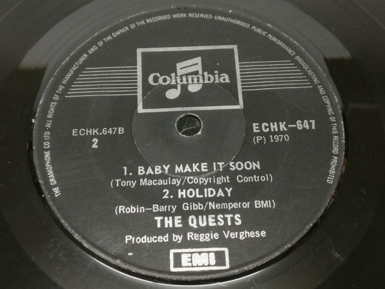 Rare Singapore The Quests Band Sugar Sugar Jeff Holiday Barry Ribb 7" EP (EP202)