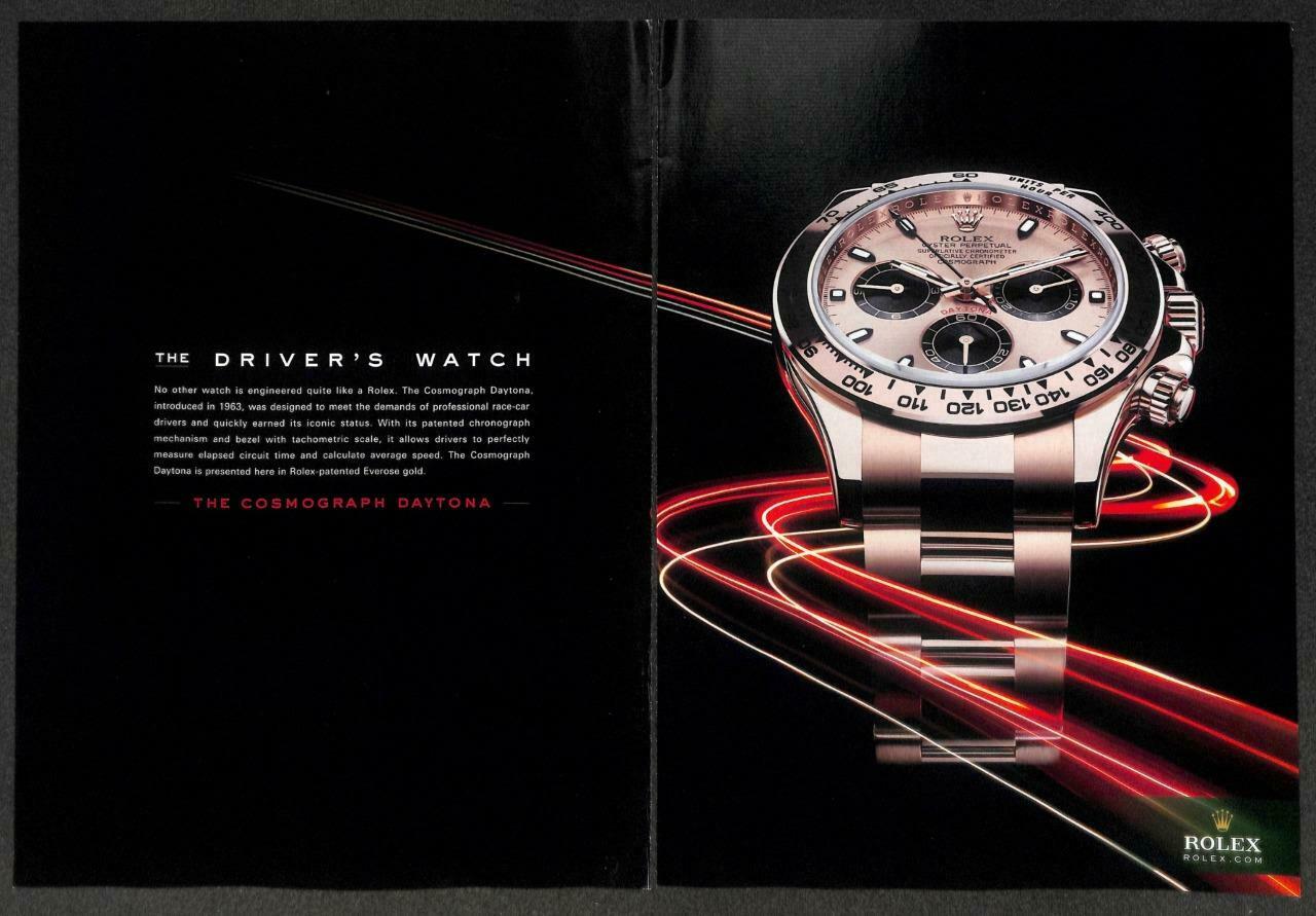 Vintage 2010 Rolex Watch Daytona Magazine Advertisement Print Ad x 2 (P958)